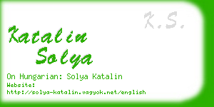 katalin solya business card